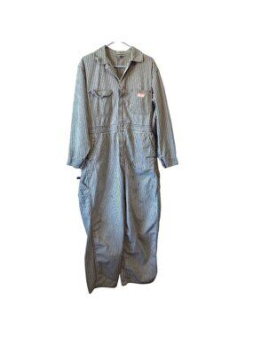 Vintage 1950s Big Mac Penneys Striped Coveralls 44R Sanforized Workwear READ